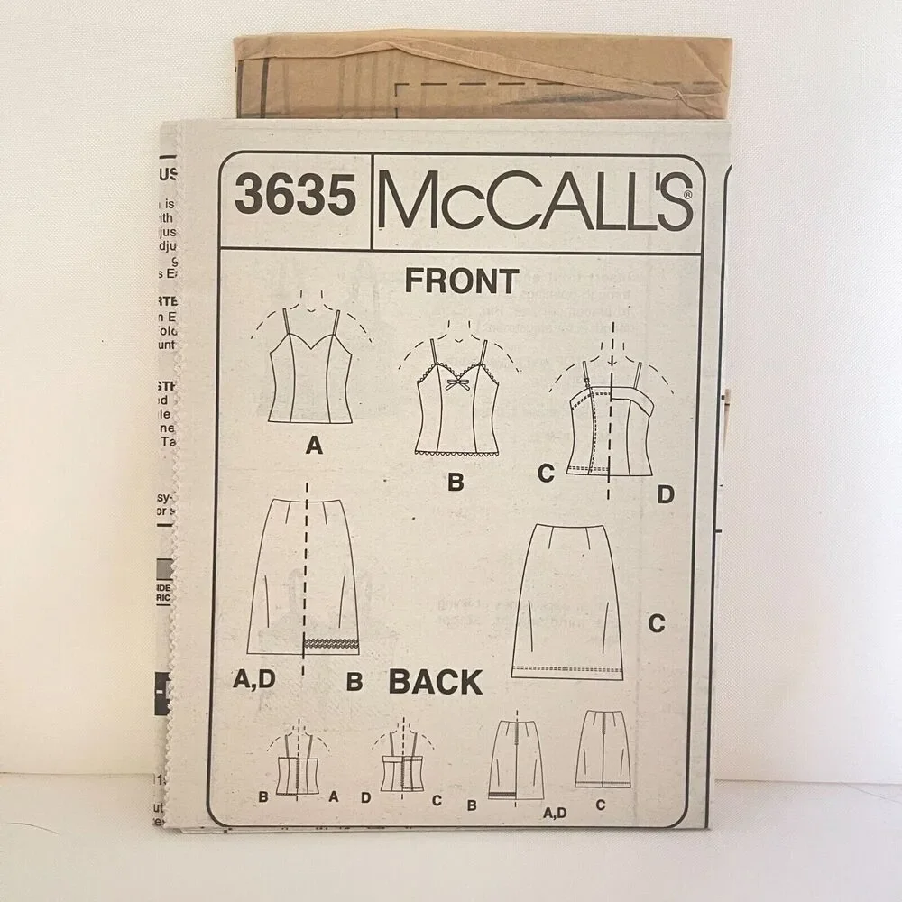 #3635 McCalls Misses Two Piece Dress Sewing Pattern